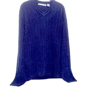 Cotton Reel Men’s Comfy Blue VNeck Sweater Sz XL